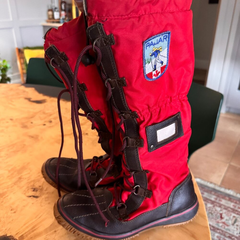 Pajar Women’s Winter Snow Boots | Red | Waterproof | Lace-Up | Made in Canada